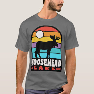 Moosehead Lake Moose Abzeichen Maine T-Shirt