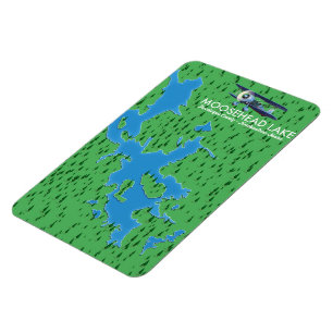 Moosehead Lake, Piscataquis Landkreis Karte Magnet