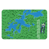 Moosehead Lake, Piscataquis Landkreis Karte Magnet (Horizontal)