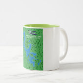 Moosehead Lake, Piscataquis Landkreis Karte Zwei-T Zweifarbige Tasse (VorderseiteRechts)
