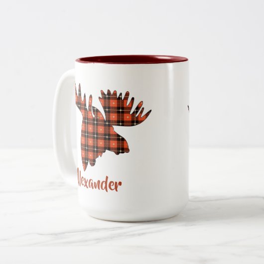 Moosehead Lumberjack Zwei-Tone-Kaffee-Tasse Zweifarbige Tasse (Vorderseite Links)