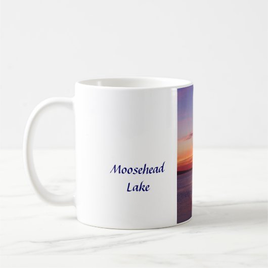 Moosehead See-Dämmerung, Moosehead See Kaffeetasse (Links)