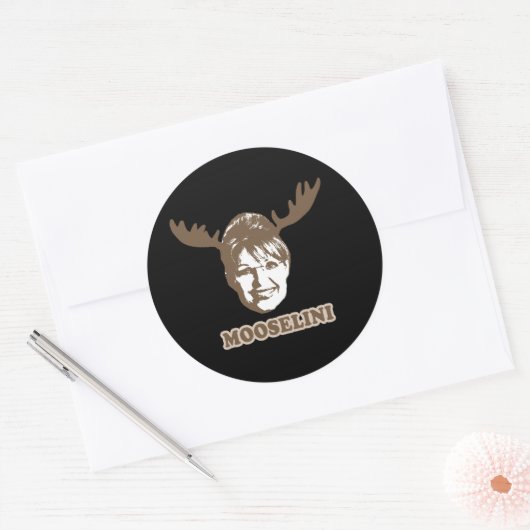 Mooselini Runder Aufkleber (Umschlag)