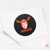 Mooselini T - Shirt und Geschenke Runder Aufkleber (Umschlag)