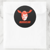 Mooselini T - Shirt und Geschenke Runder Aufkleber (Tasche)