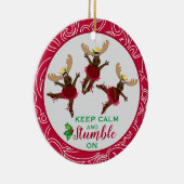 Mooserina, die unbeholfene Elche Weihnachten Behie Keramik Ornament (Rechts)