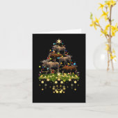 Mooses Christmas Tree Lights Holiday Moose Xmas Karte (Gelbe Blume)