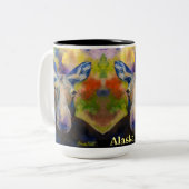 Moosey Moose Coffee Tasse_ALASKA   Zweifarbige Tasse (Vorderseite Links)
