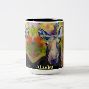 Moosey Moose Coffee Tasse_ALASKA   Zweifarbige Tasse