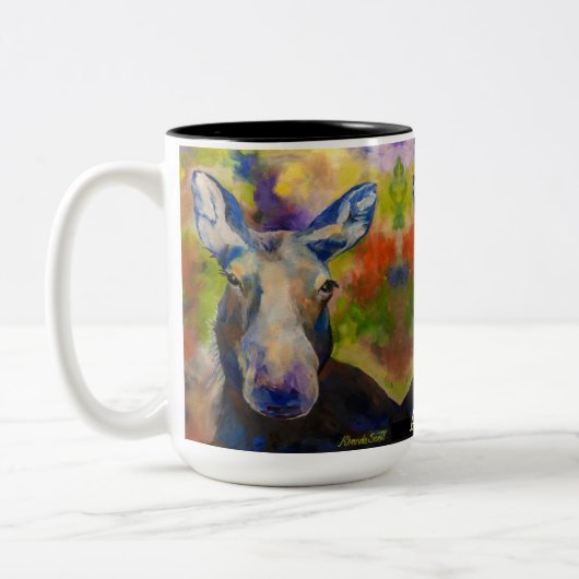 Moosey Moose Coffee Tasse_ALASKA   Zweifarbige Tasse (Links)
