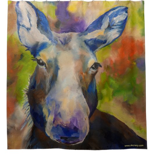 Moosey Moose Duschvorhang (Vorderseite)
