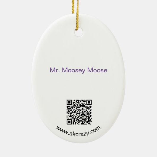Moosey Moose Keramik Ornament (Hinten)