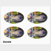 Moosey Moose Ovaler Aufkleber (Blatt)