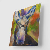 Moosey Moose Quadratische Wanduhr (Winkel)