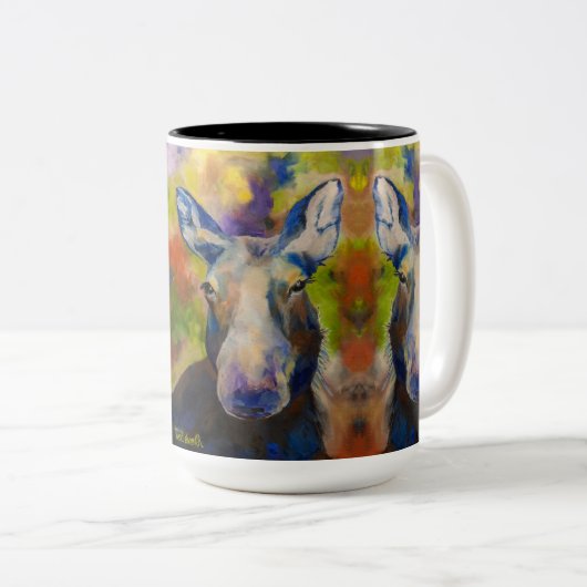 Moosey Moose Zweifarbige Tasse (VorderseiteRechts)