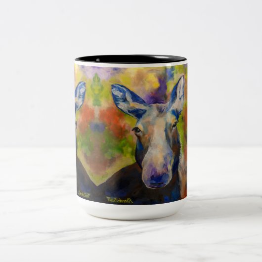 Moosey Moose Zweifarbige Tasse (Mittel)