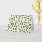 Moosgarten-Handwerk-Alphabet Karte (Gelbe Blume)