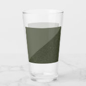 Moosgrün gedrehtes Pint-Glas Glas (Rückseite)