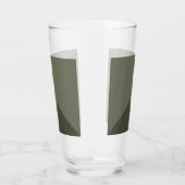 Moosgrün gedrehtes Pint-Glas Glas (Links)