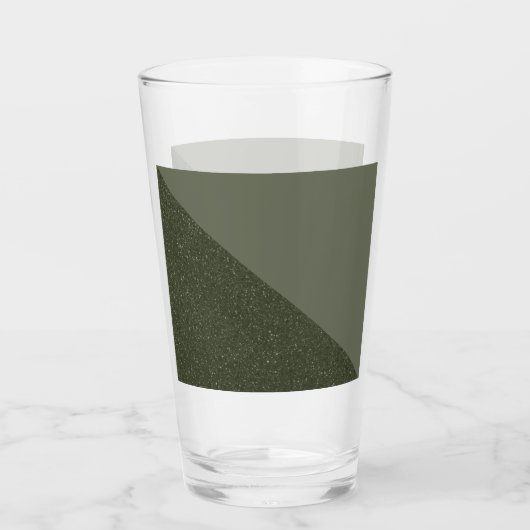 Moosgrün gedrehtes Pint-Glas Glas (Vorderseite)
