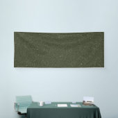 Moosgrün markiertes Banner (Messeveranstaltung)