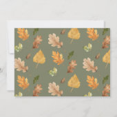 Moosgrün | Rustic Forest Theme Herbstdusche Einladung (Rückseite)