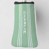 Moosgrün Stripes kundenspezifische Golf Headcover (Rotieren 90)