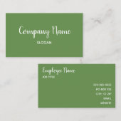 Moosgrün Visitenkarte (Vorne/Hinten)