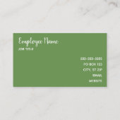 Moosgrün Visitenkarte (Rückseite)