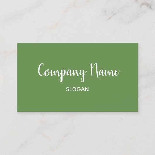 Moosgrün Visitenkarte (Vorderseite)