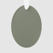 Moosgrüne Acrylschmuck - Maßgeschneidert Ornament (Rückseite)
