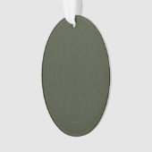 Moosgrüne Acrylschmuck - Maßgeschneidert Ornament (Vorderseite)