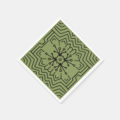 Moosgrüne Dekoration Serviette (Ecke)