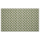 Moosgrüner abstrakter Blumenraster-Polyesterstoff Stoff (Fat Quarter (45,7 x 55,9 cm))