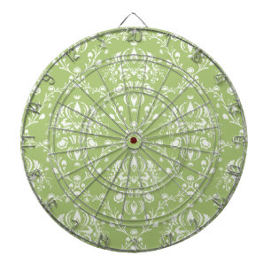 Moosgrüner Damast Dartscheibe