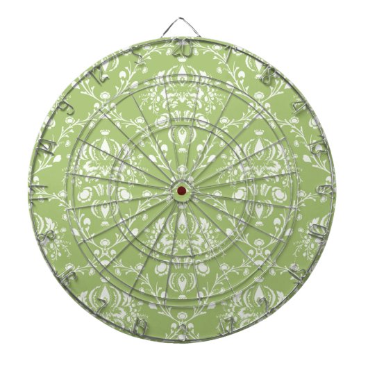 Moosgrüner Damast Dartscheibe (vorne)