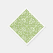 Moosgrüner Damast Serviette (Ecke)