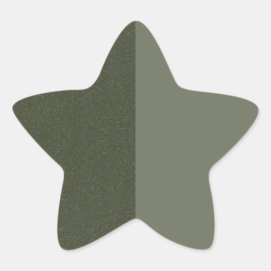 Moosgrüner Glitter-Star-Kustomaufkleber Stern-Aufkleber (Vorderseite)