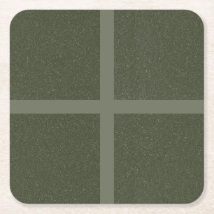Moosgrünes Gittermuster - Papieruntersetzer Rechteckiger Pappuntersetzer