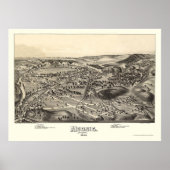 Moosic, PA Panoramic Map - 1892 Poster (Vorne)