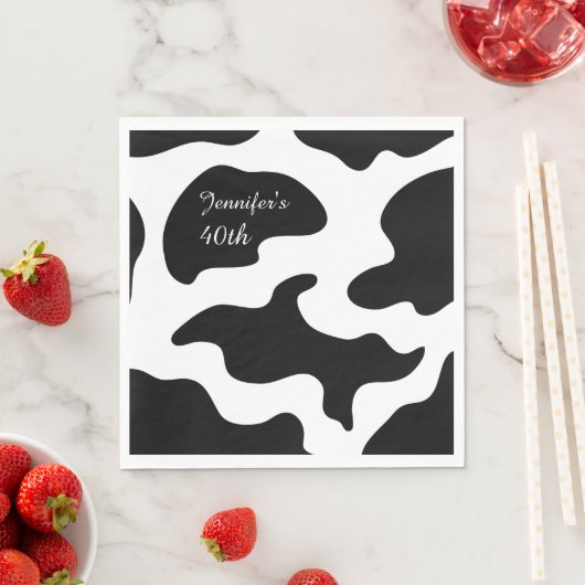 Moosicians Cow Funny Birthday Party Serviette (Beispiel)