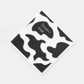 Moosicians Cow Funny Birthday Party Serviette (Ecke)