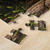 Moosige Baumrinden-Waldtextur Puzzle (Seite)