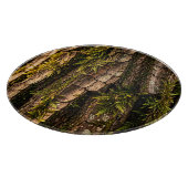 Moosige Baumrinden-Waldtextur Schneidebrett (Ecke)