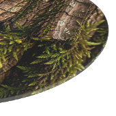 Moosige Baumrinden-Waldtextur Schneidebrett (Ecke)