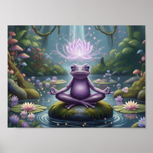 MoosigerVioletterFrosch Poster (Vorne)