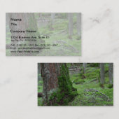 Moosiges Baum-Waldholz Visitenkarte (Vorne/Hinten)