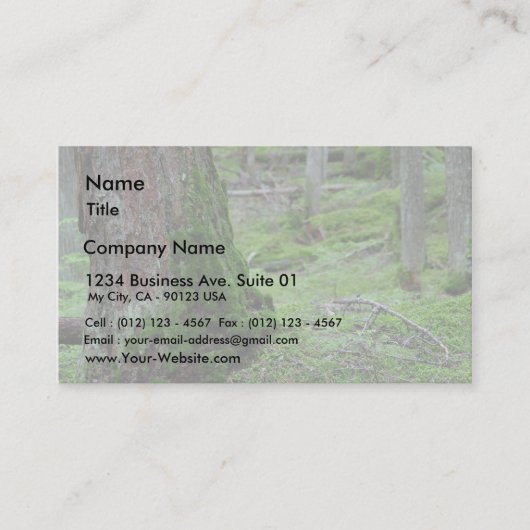 Moosiges Baum-Waldholz Visitenkarte (Vorderseite)