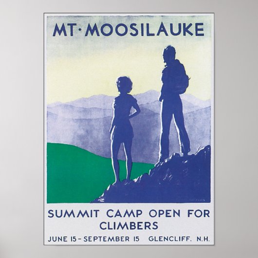 Moosilauke Vintage Travel Poster (Vorne)
