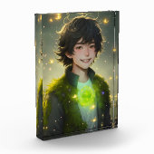 Moosjunge Magischer Wald Geist Fantasy-Fotoblock Fotoblock (Links)